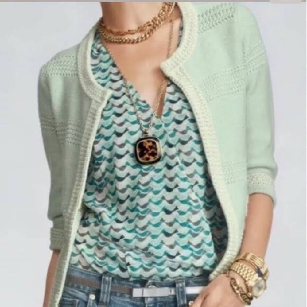 Cabi Society Mint Cardigan - Size Small